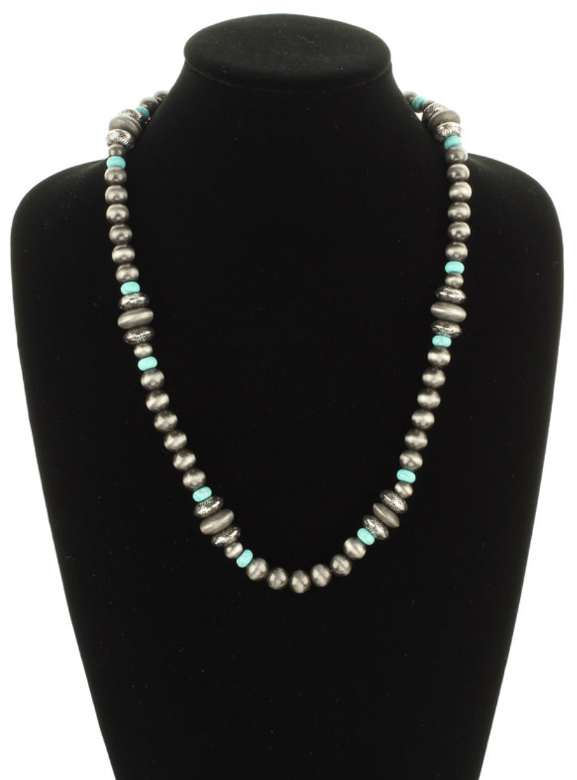 Western Pearl & Turquoise Necklace