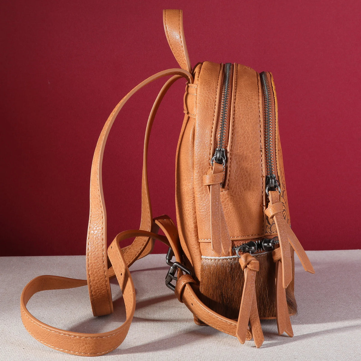 Trinity Ranch Cowhide Mini Backpack