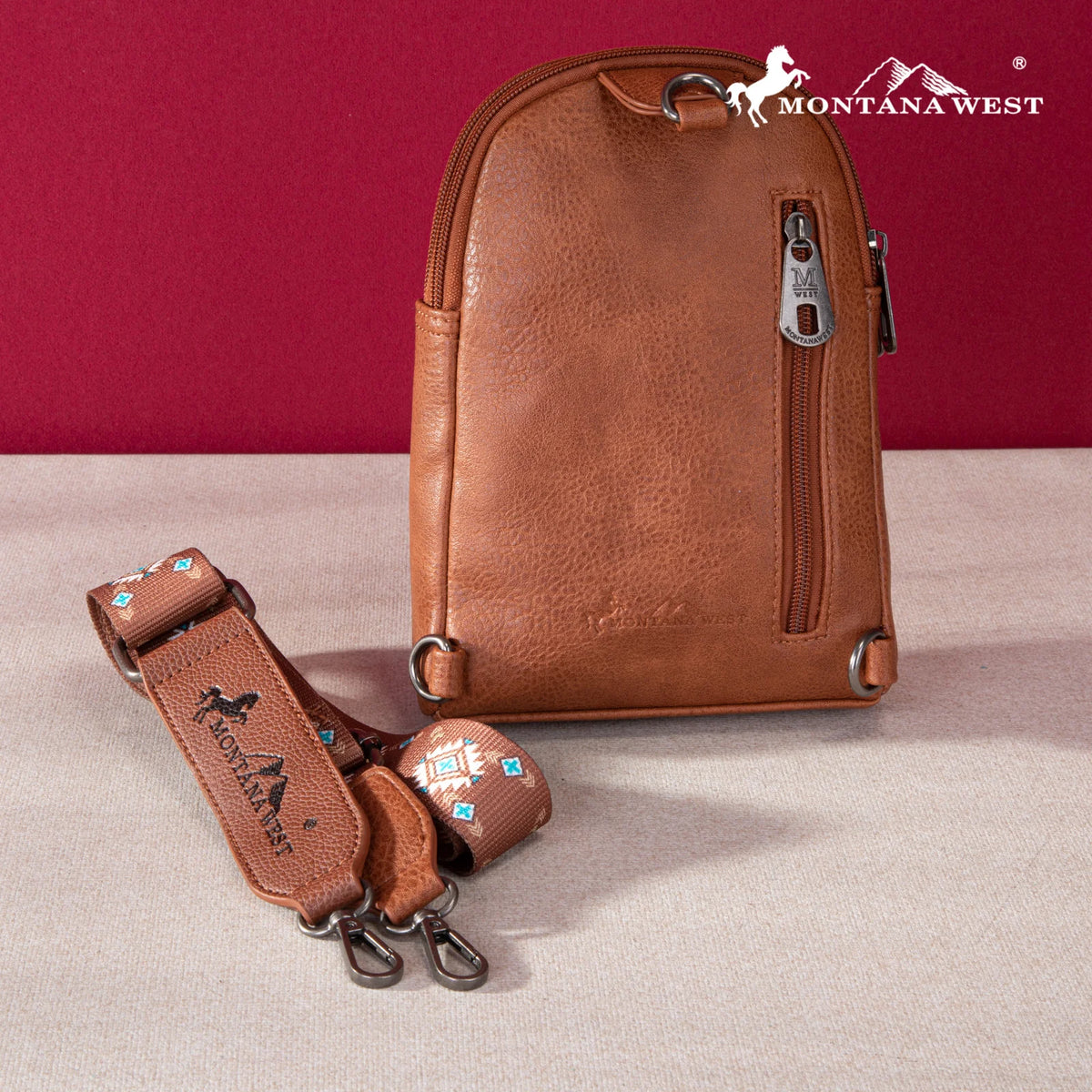 Embroidered Aztec Sling Bag