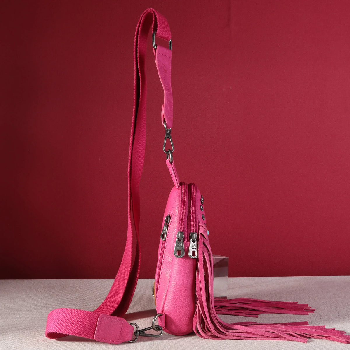 Fringe Mariposa Concho Sling Bag