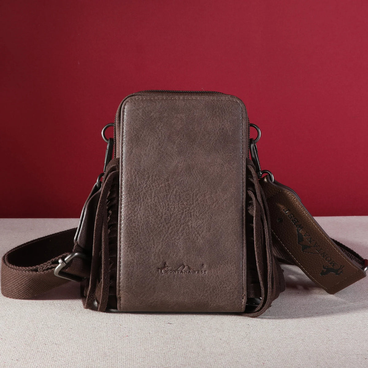 Fringe Mariposa Concho Crossbody Purse