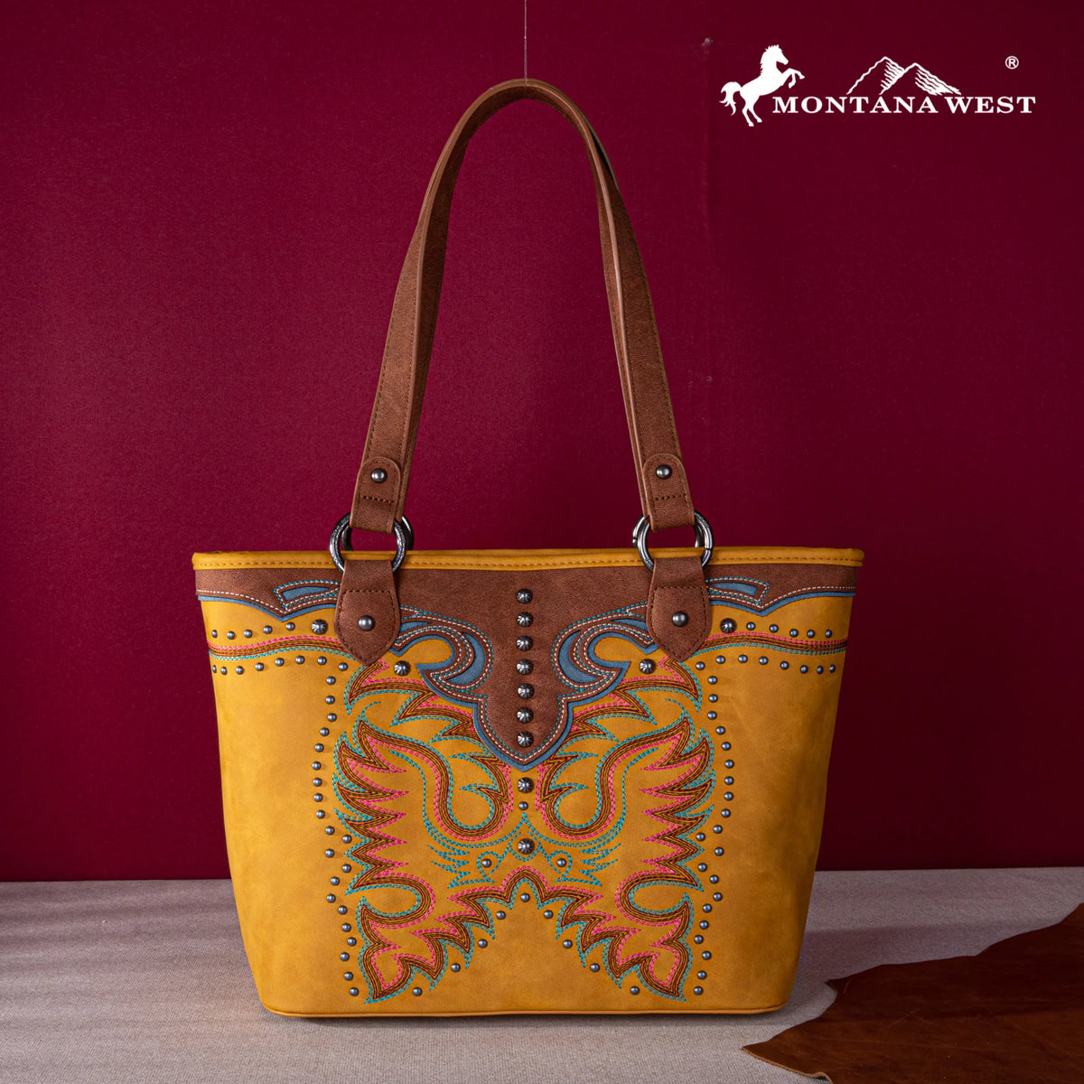 Cowboy Boot Embroidered Concealed Carry Tote