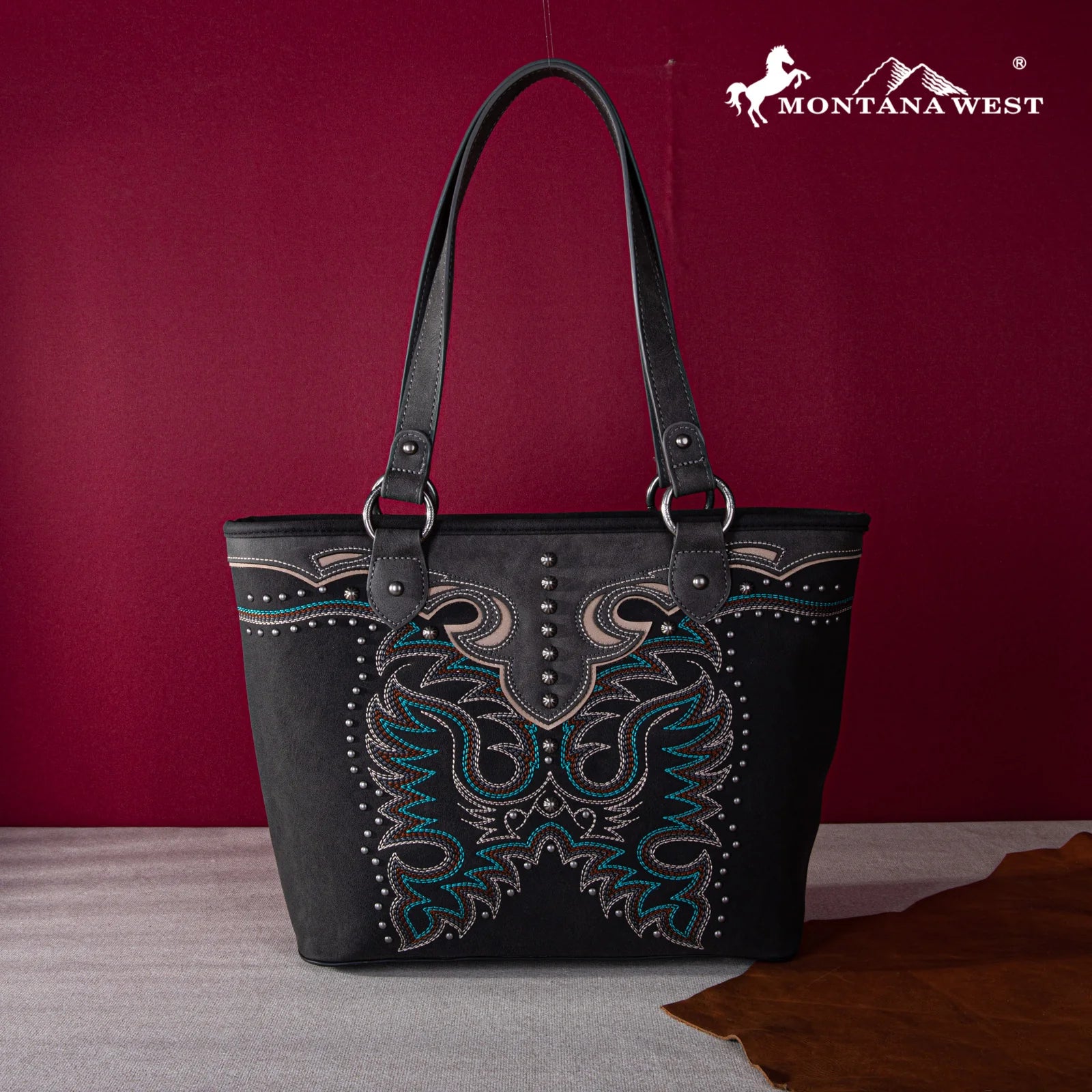Cowboy Boot Embroidered Concealed Carry Tote