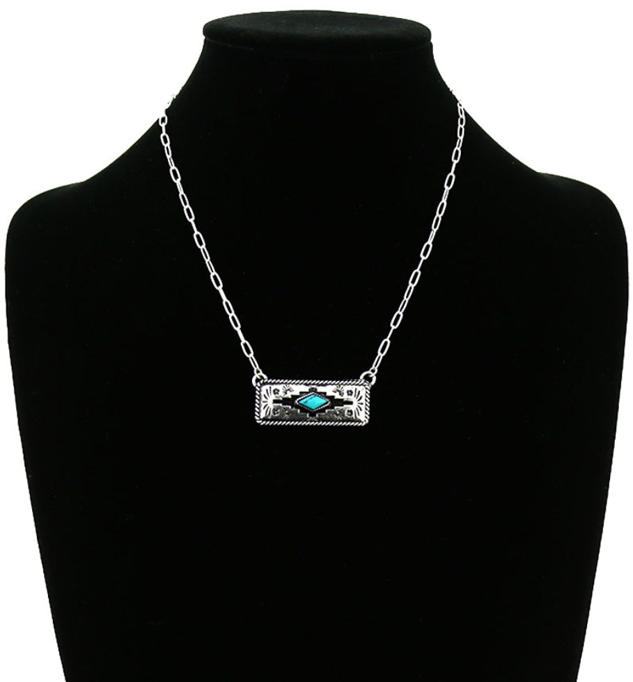 Aztec Bar Necklace