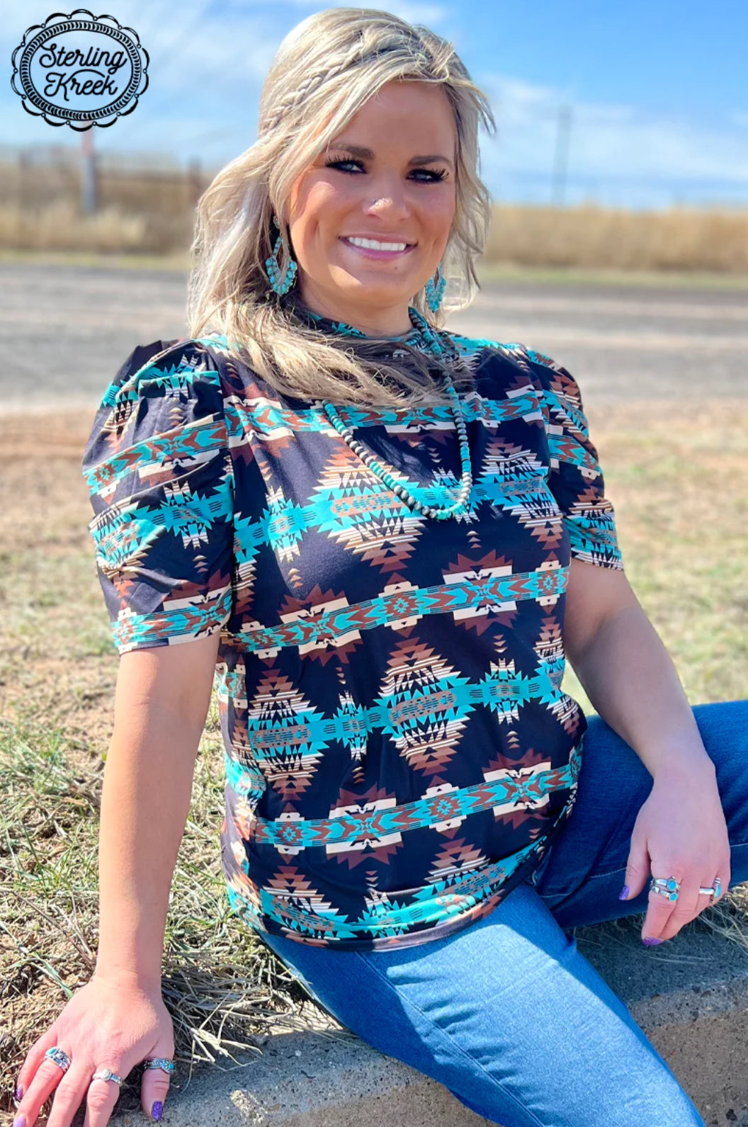 Bermuda Bubble Aztec Top