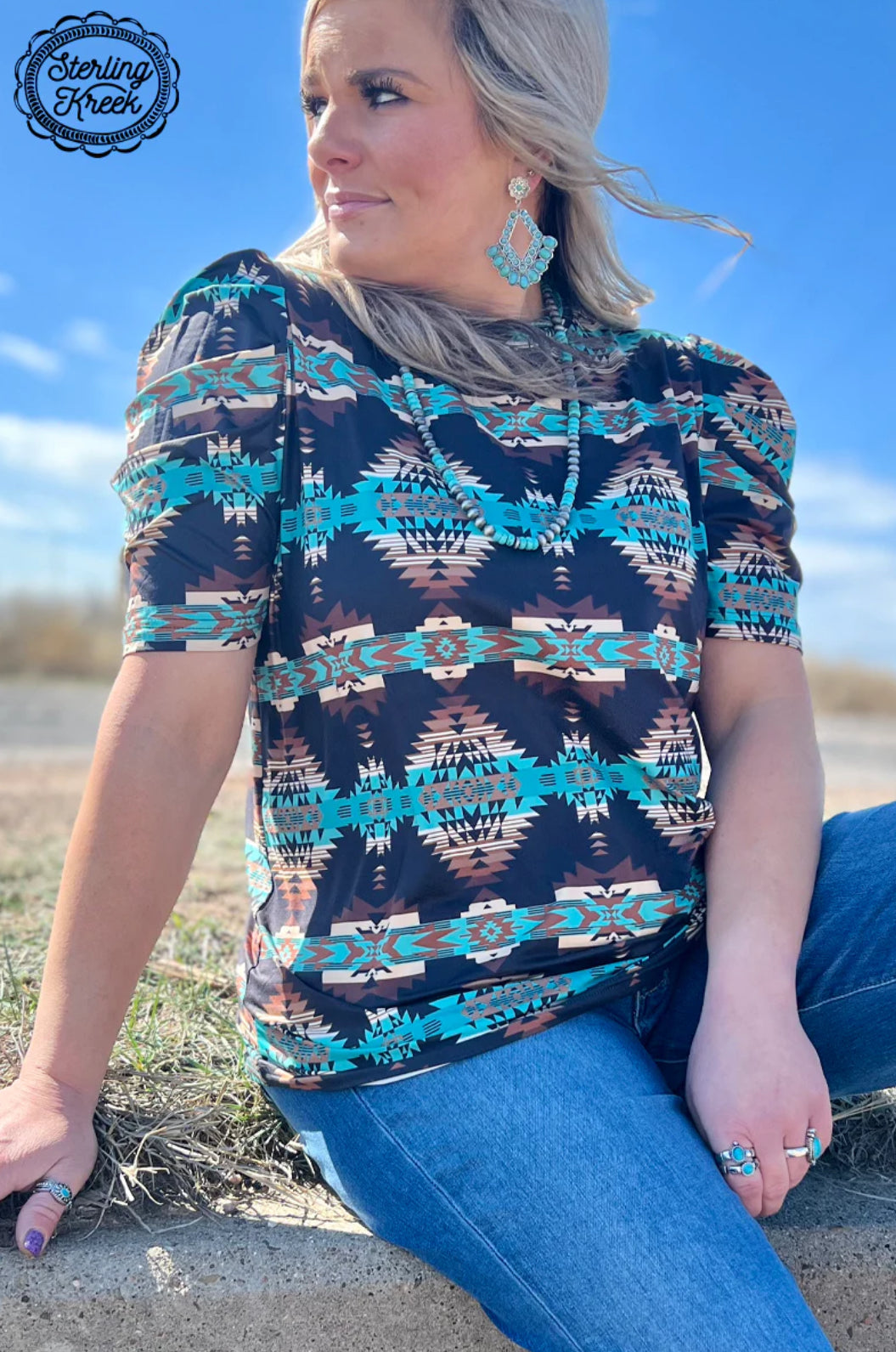 Bermuda Bubble Aztec Top