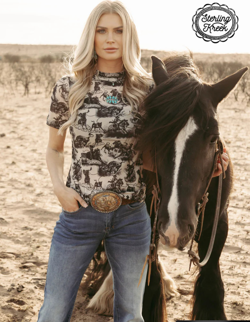 Rodeo Road Mesh Top