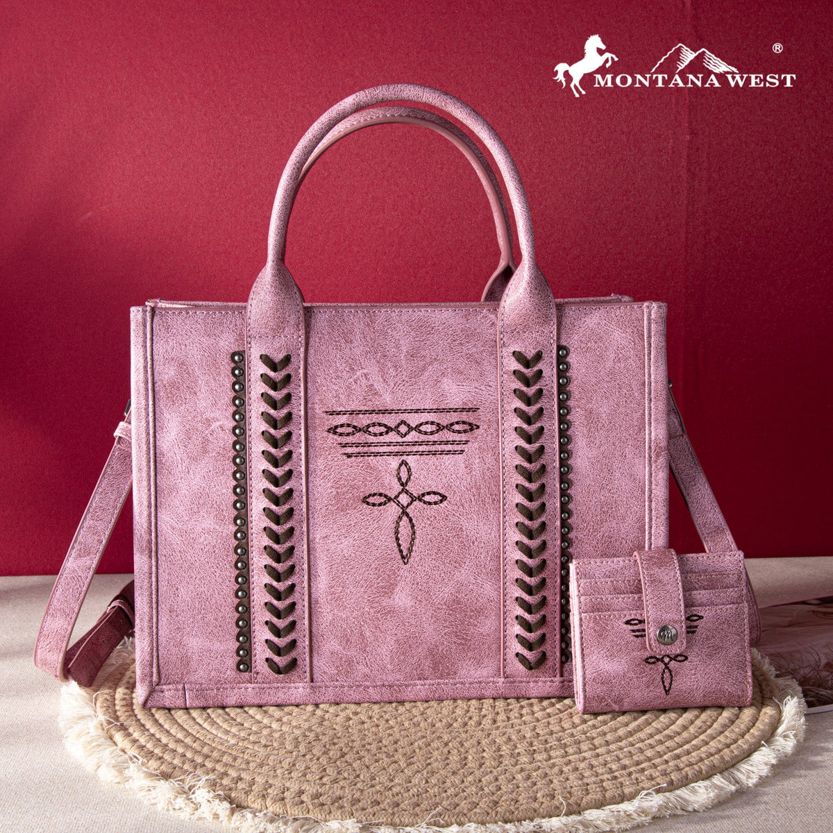 Boot Stitch Concealed Carry Tote with Wallet