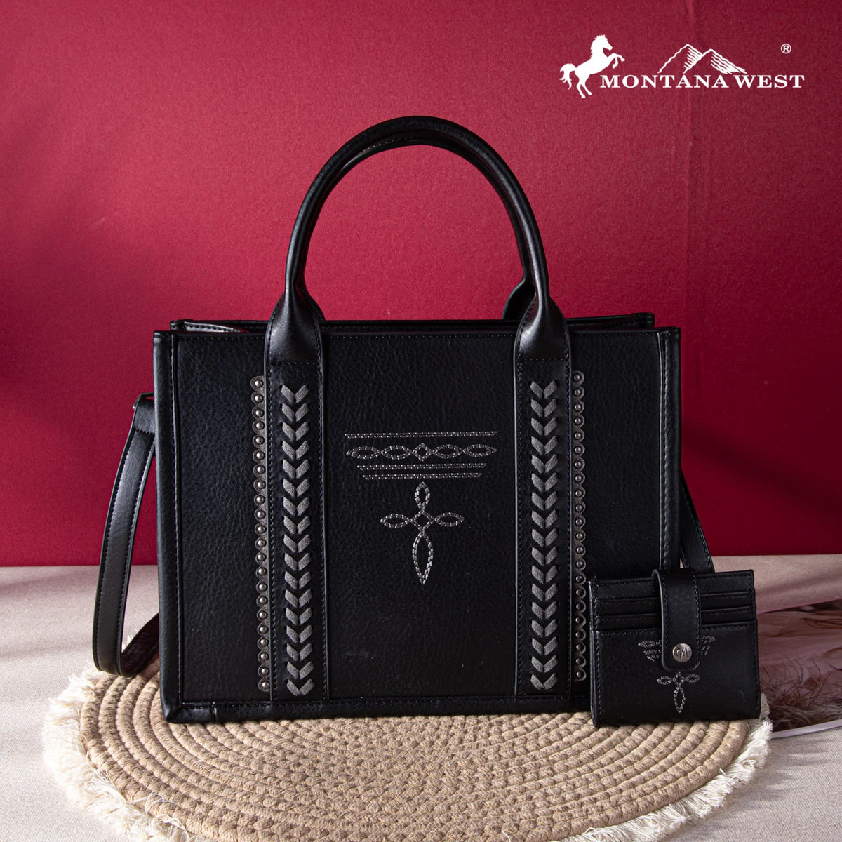 Boot Stitch Concealed Carry Tote with Wallet