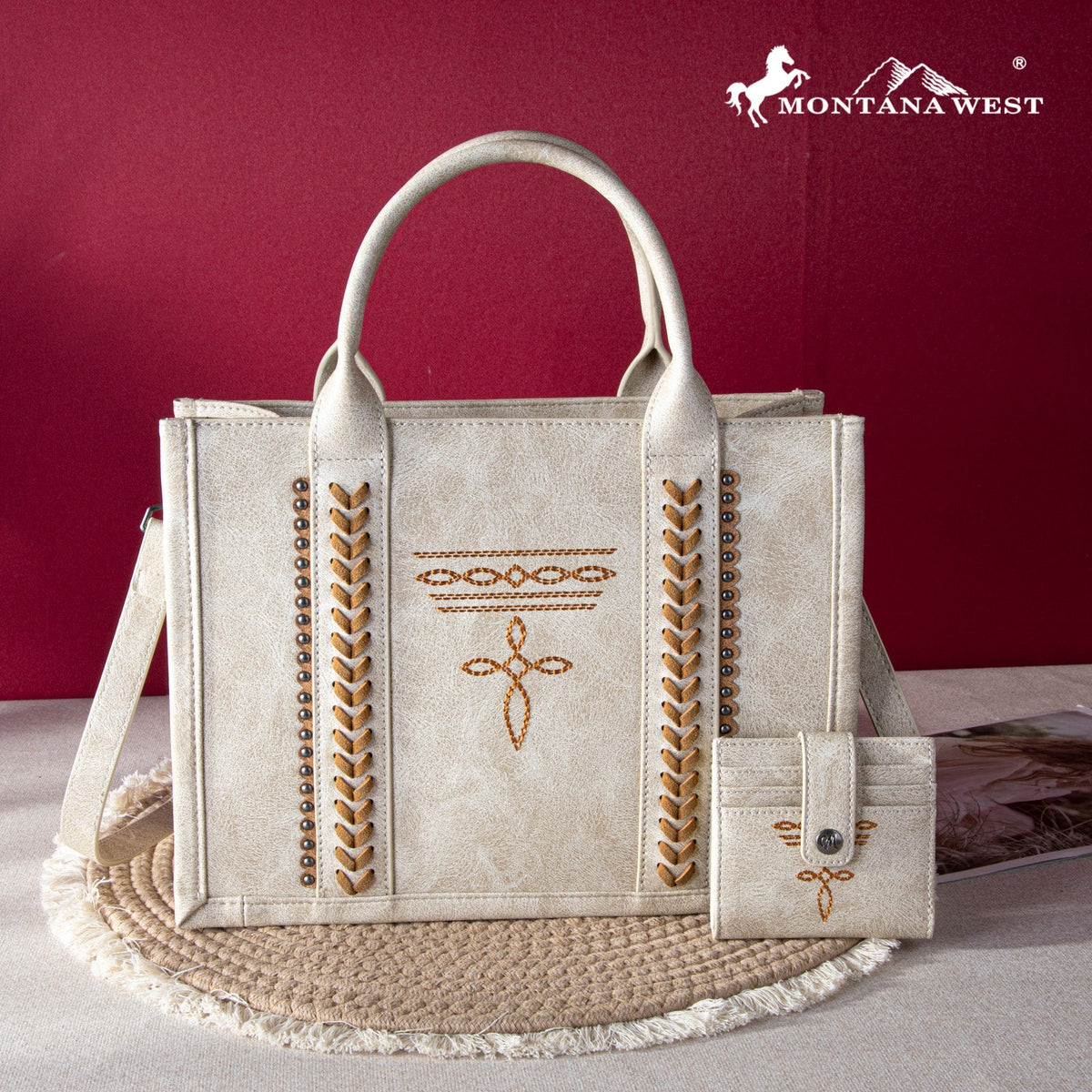 Boot Stitch Concealed Carry Tote with Wallet