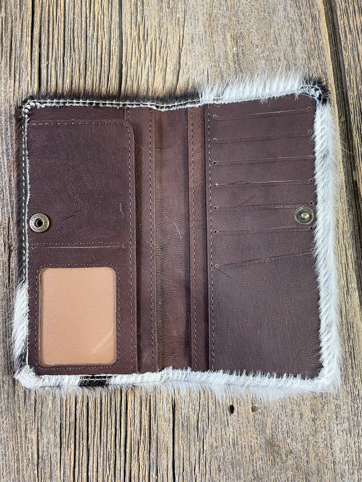 Cowhide Tooled Inlay Card Wallet