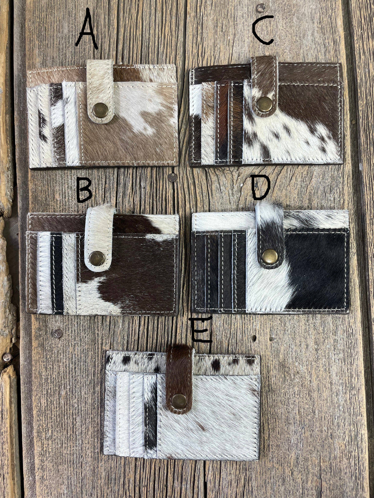 Cowhide Snap Card Wallet
