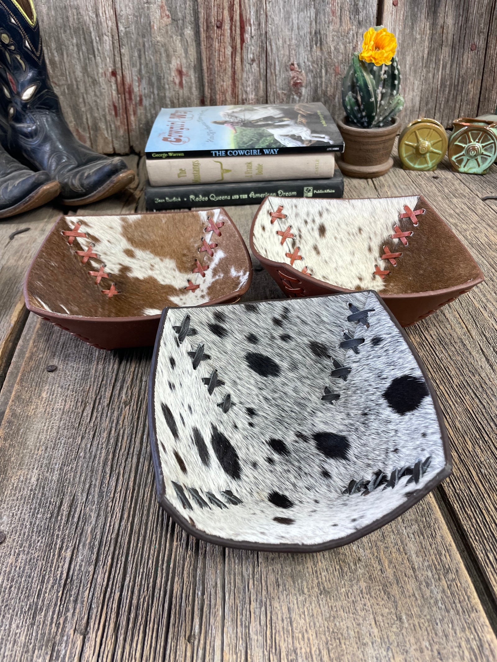 Cowhide Basket