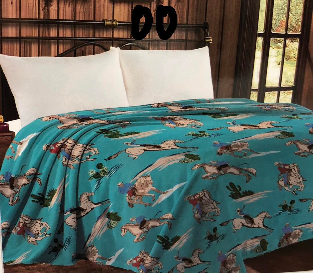 Western Print Throw Blanket