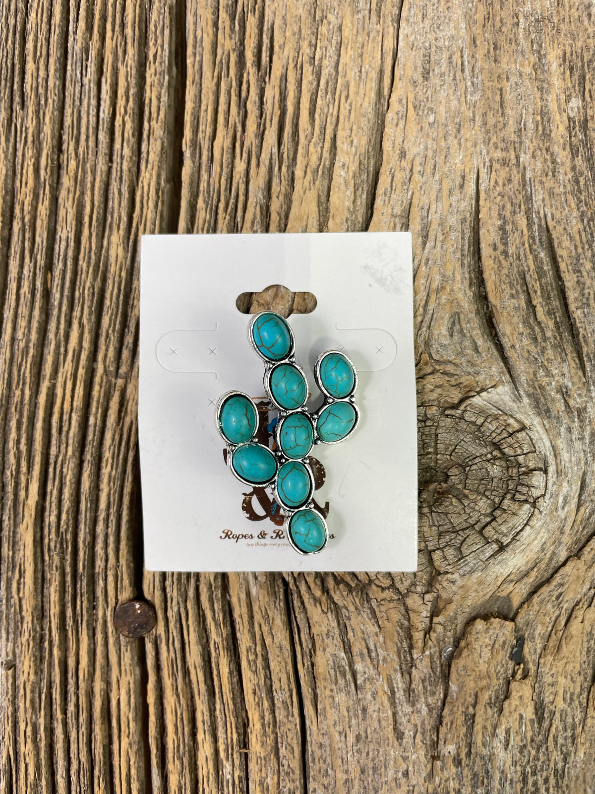 Cactus Turquoise Hat Pin