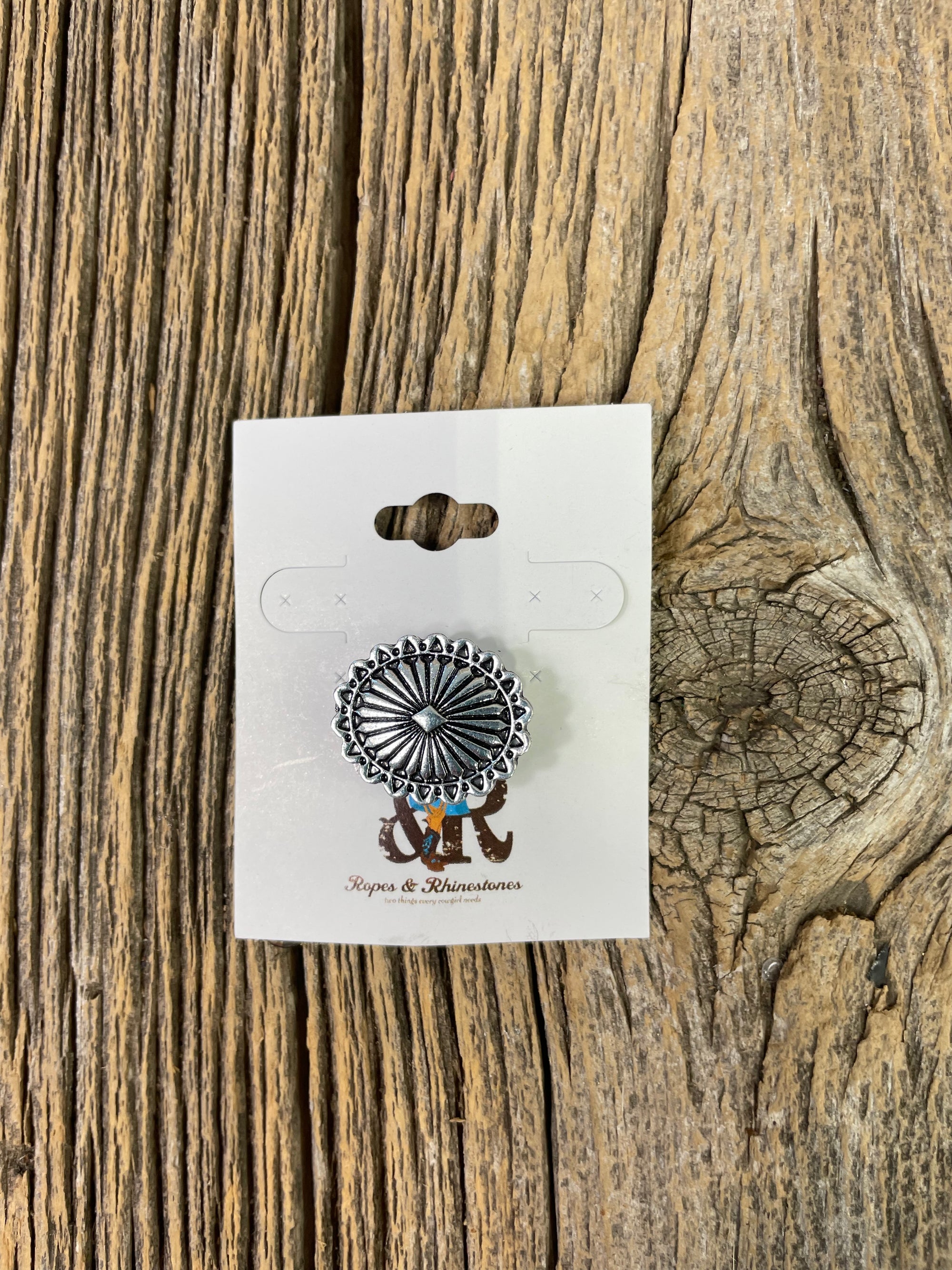 Oval Concho Small Hat Pin