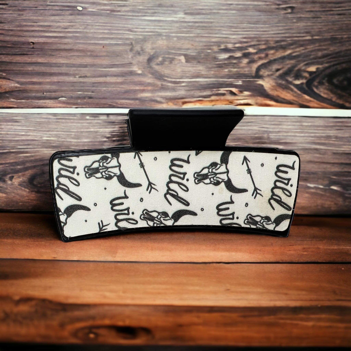 Cow Skull Wild Print Hair Clip