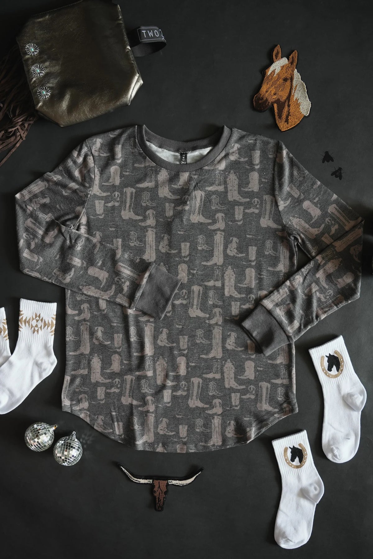 Loungy Lariat Top Boot Scoot