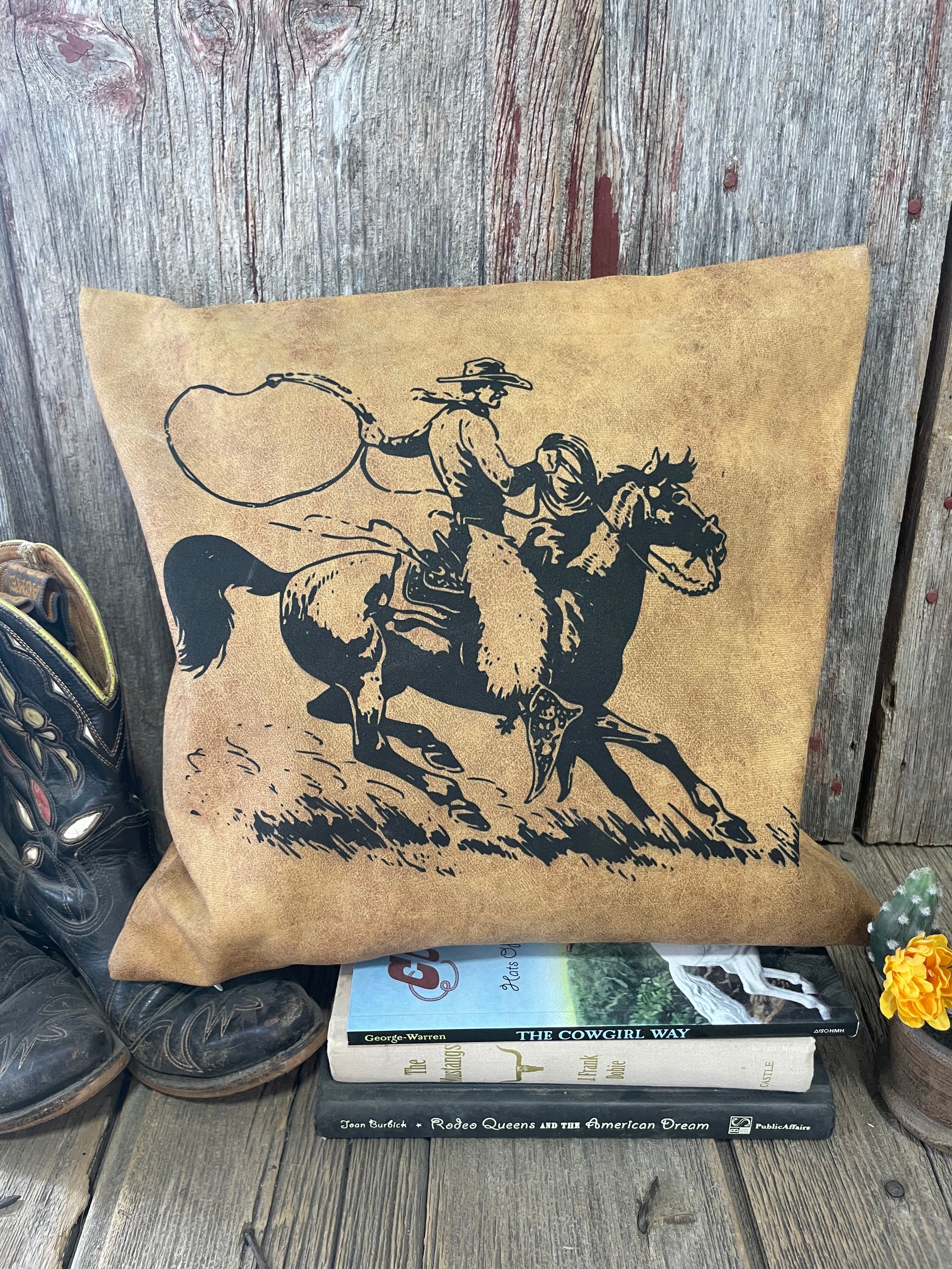 Cowboy Wearin Woolies Pillow Cover