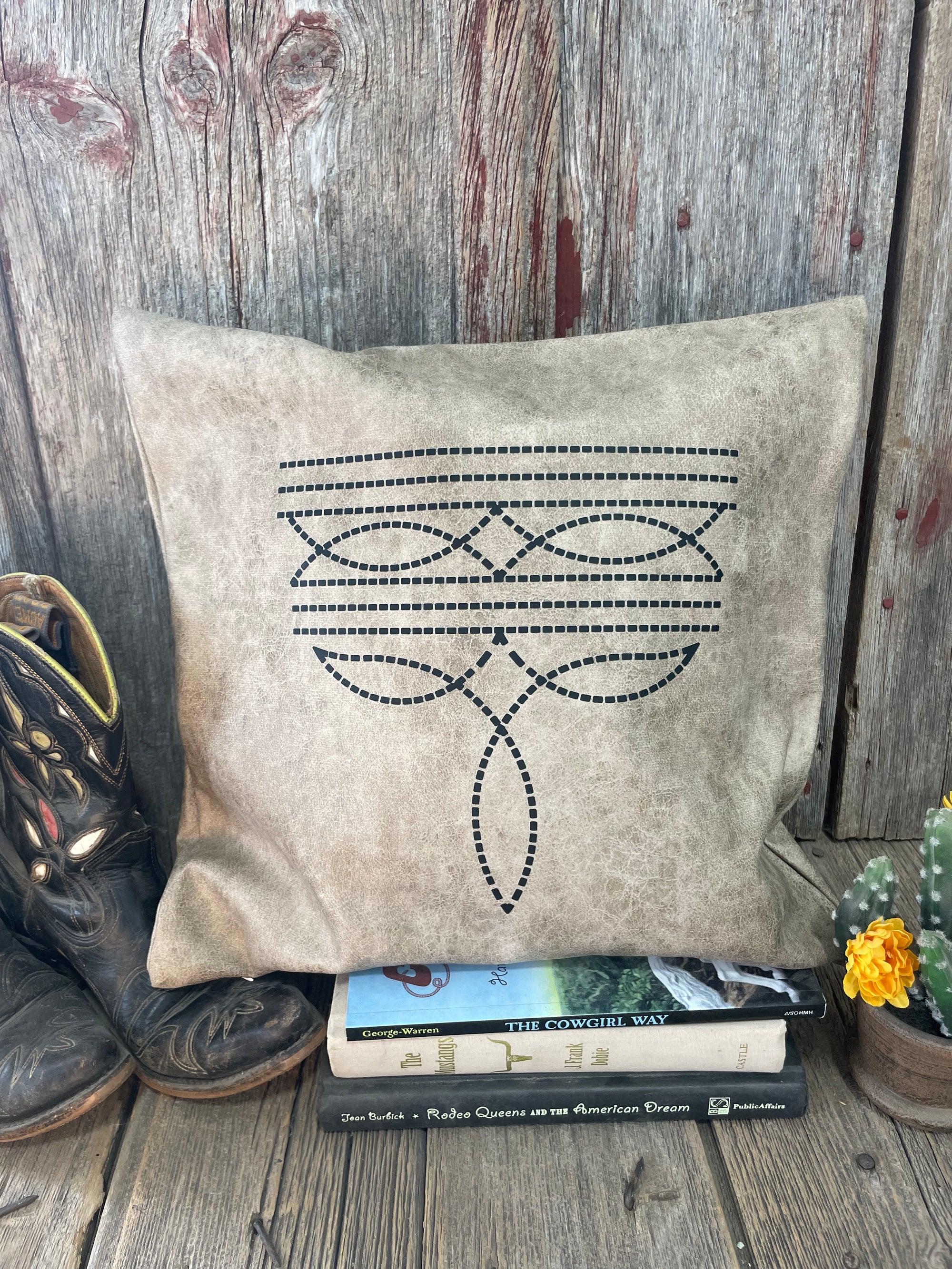 Boot Stitch Pillow Cover