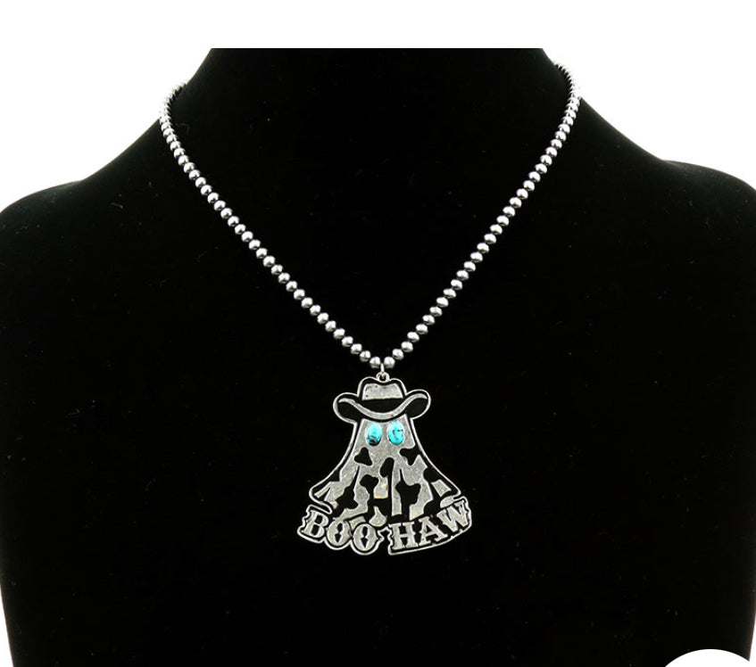 Boo Haw Ghost Turquoise Stone Necklace