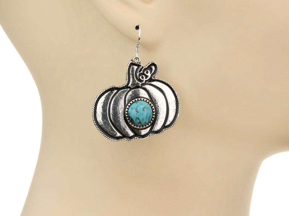 Pumpkin Turquoise Stone Necklace