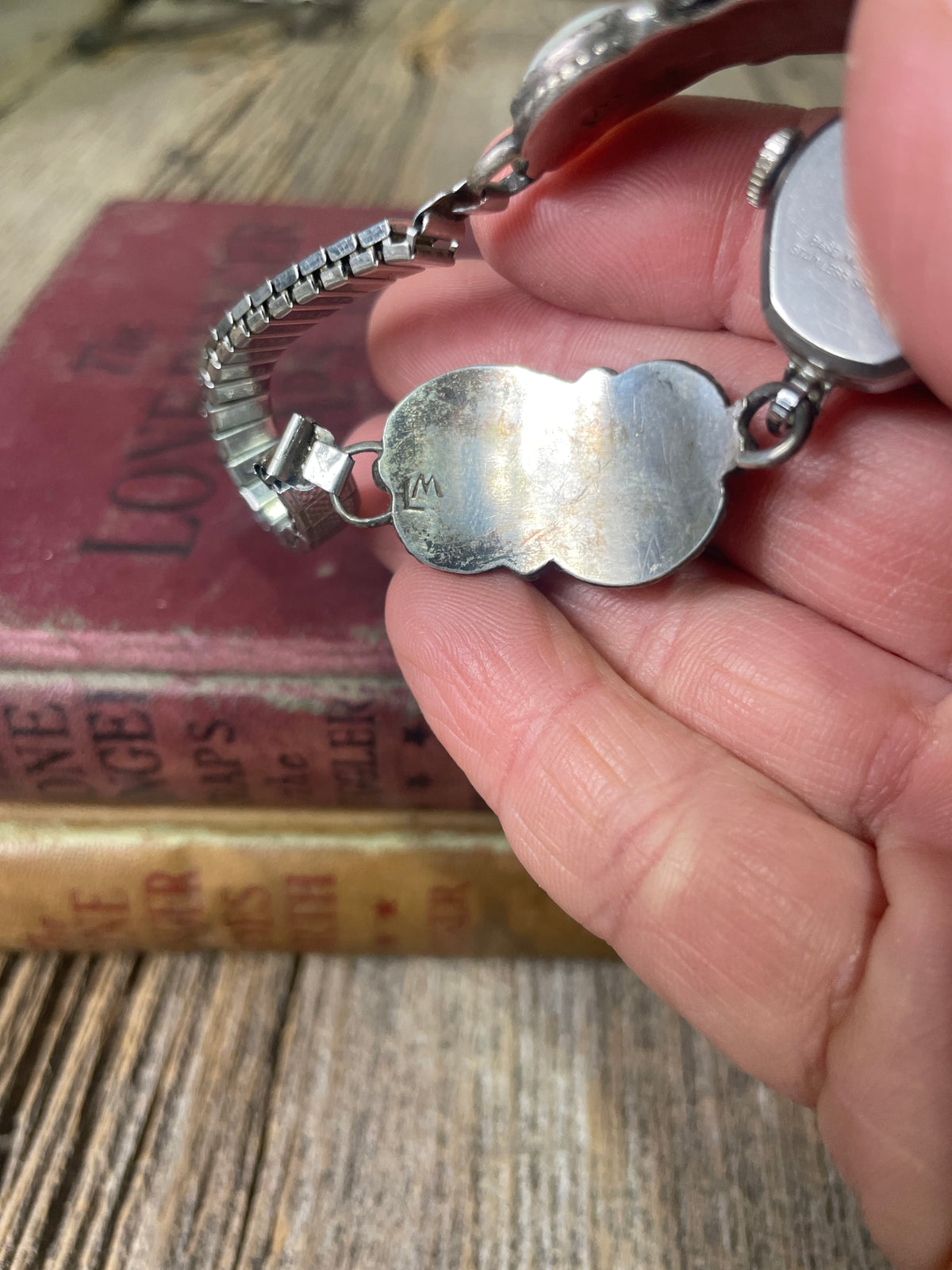 Turquoise Sterling Silver Pearl Watch Band