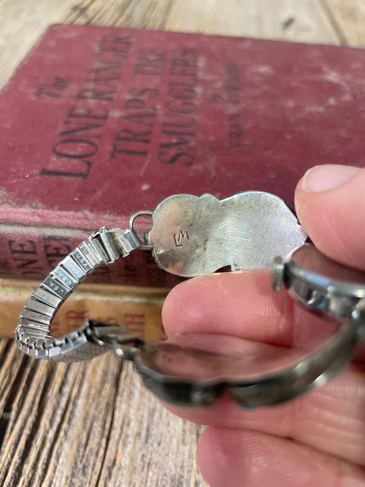 Turquoise Sterling Silver Pearl Watch Band