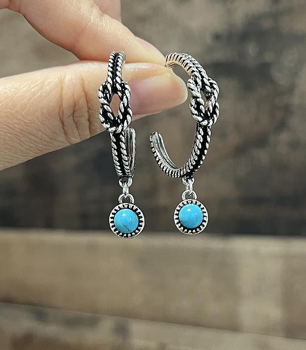 Rope Knot Half Hoop Earrings