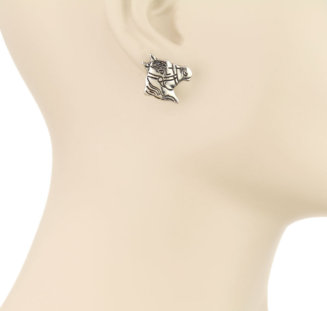 Horse Head Stud Earrings