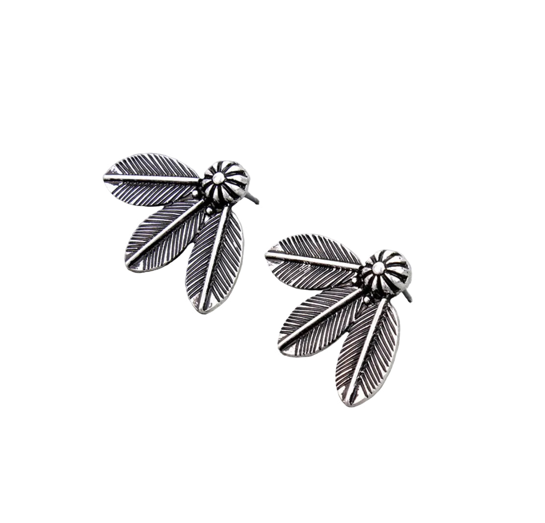 Triple Feather Earrings