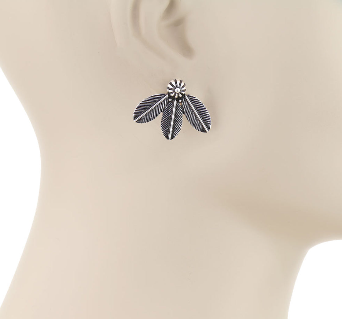 Triple Feather Earrings
