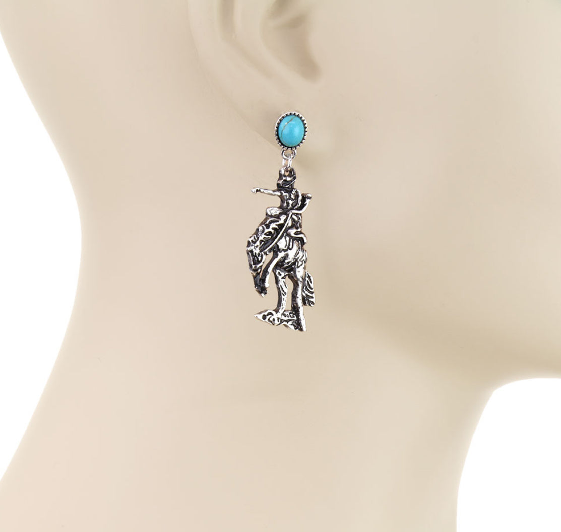 Bucking Bronc Charm Earrings
