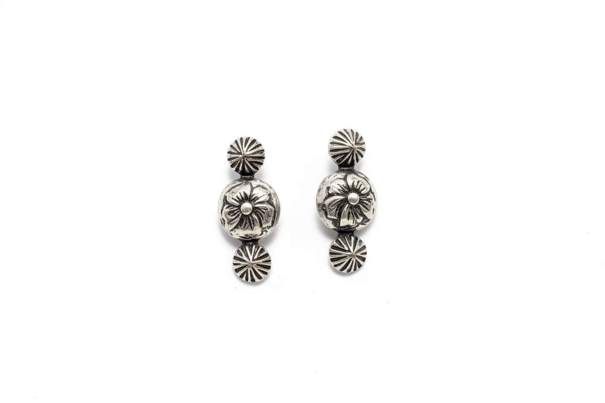Silver Spot Earrings