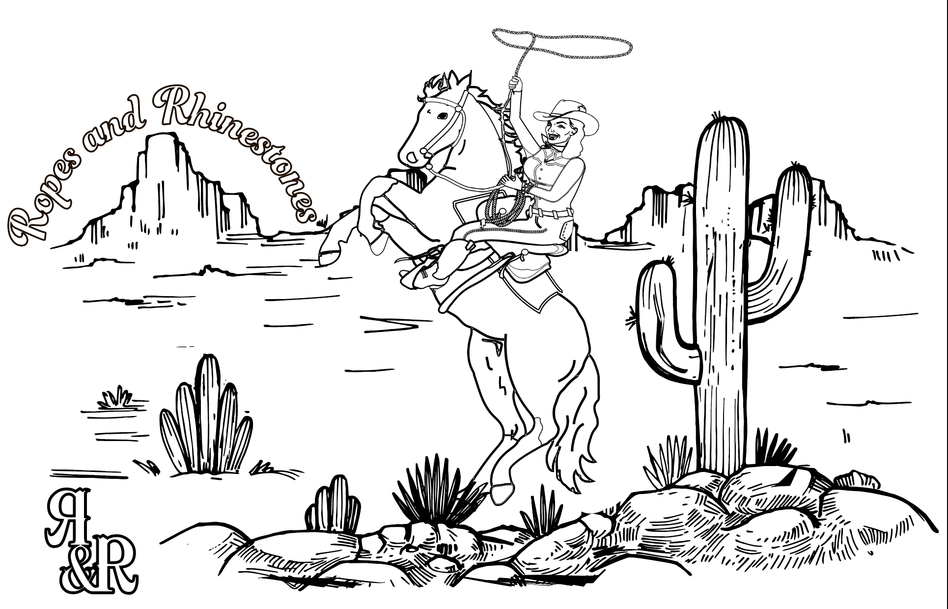 Bronc Rider Coloring Pages