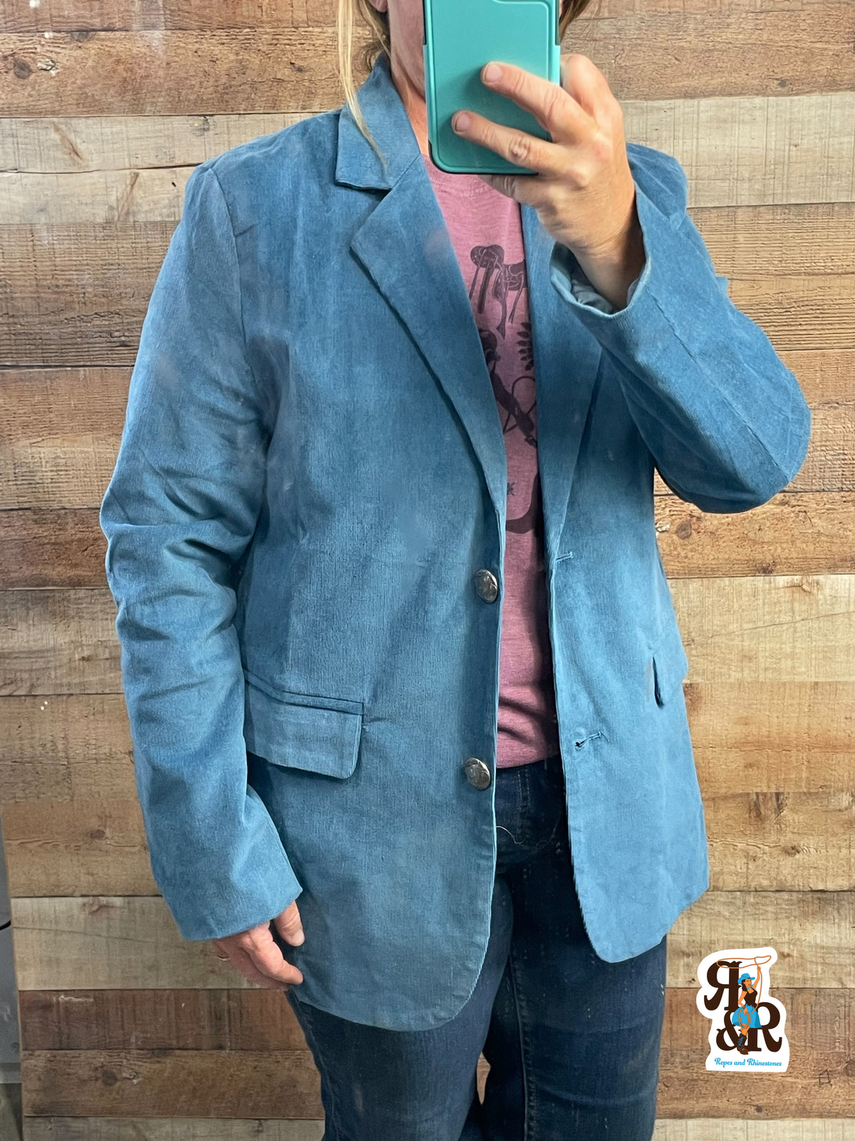 Blue Corduroy Blazer