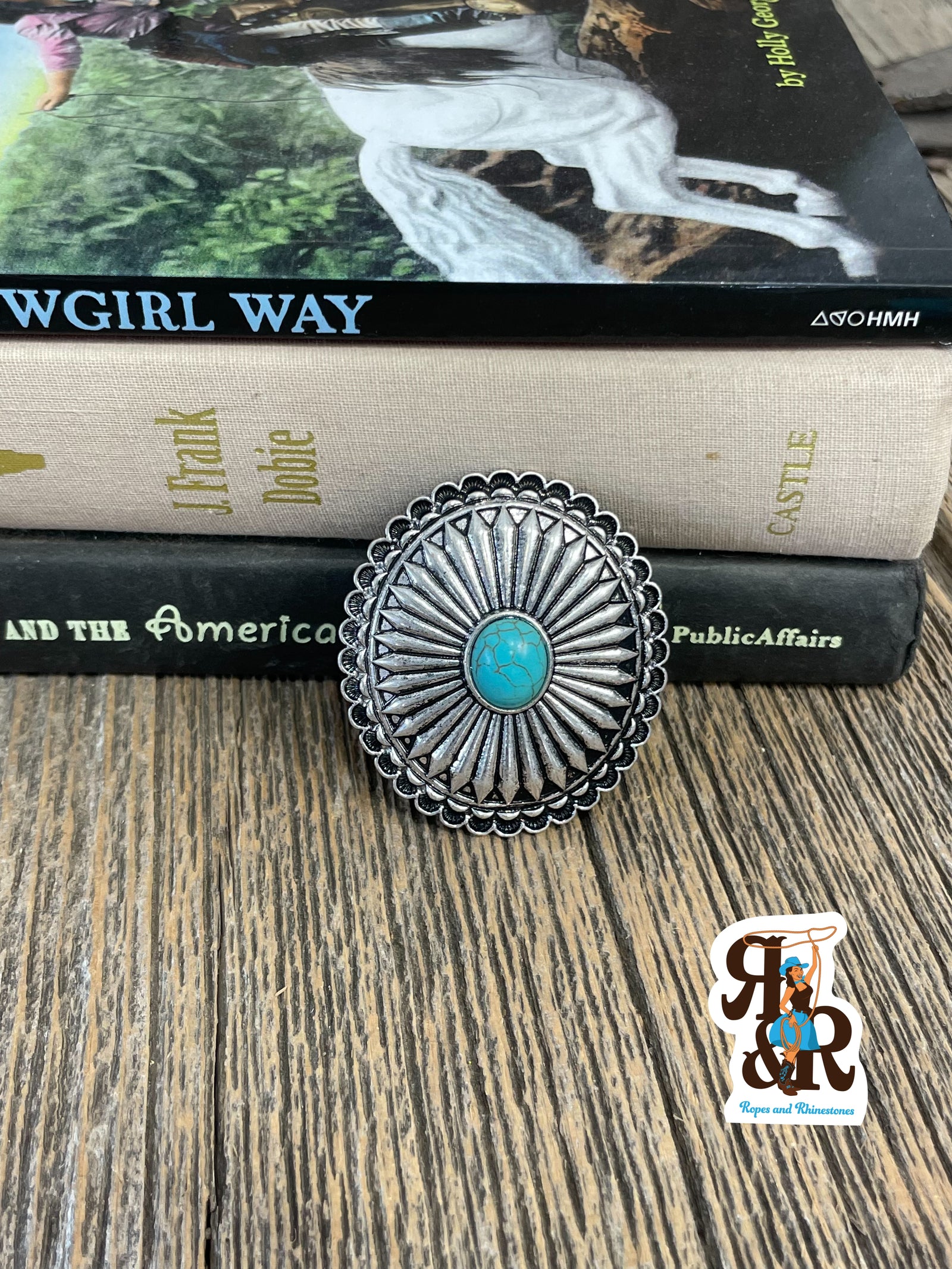 Concho & Single Turquoise Phone Grip