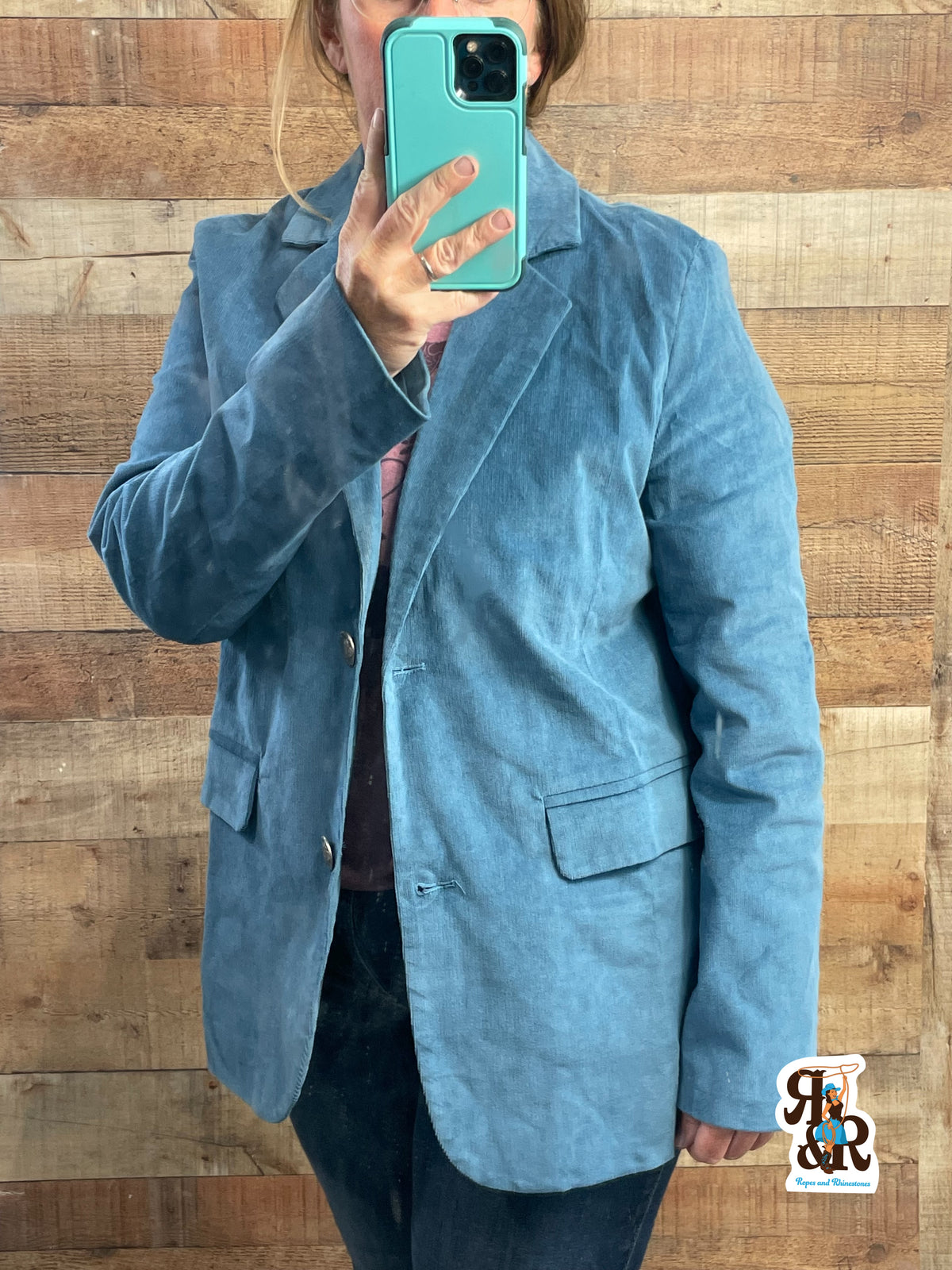 Blue Corduroy Blazer