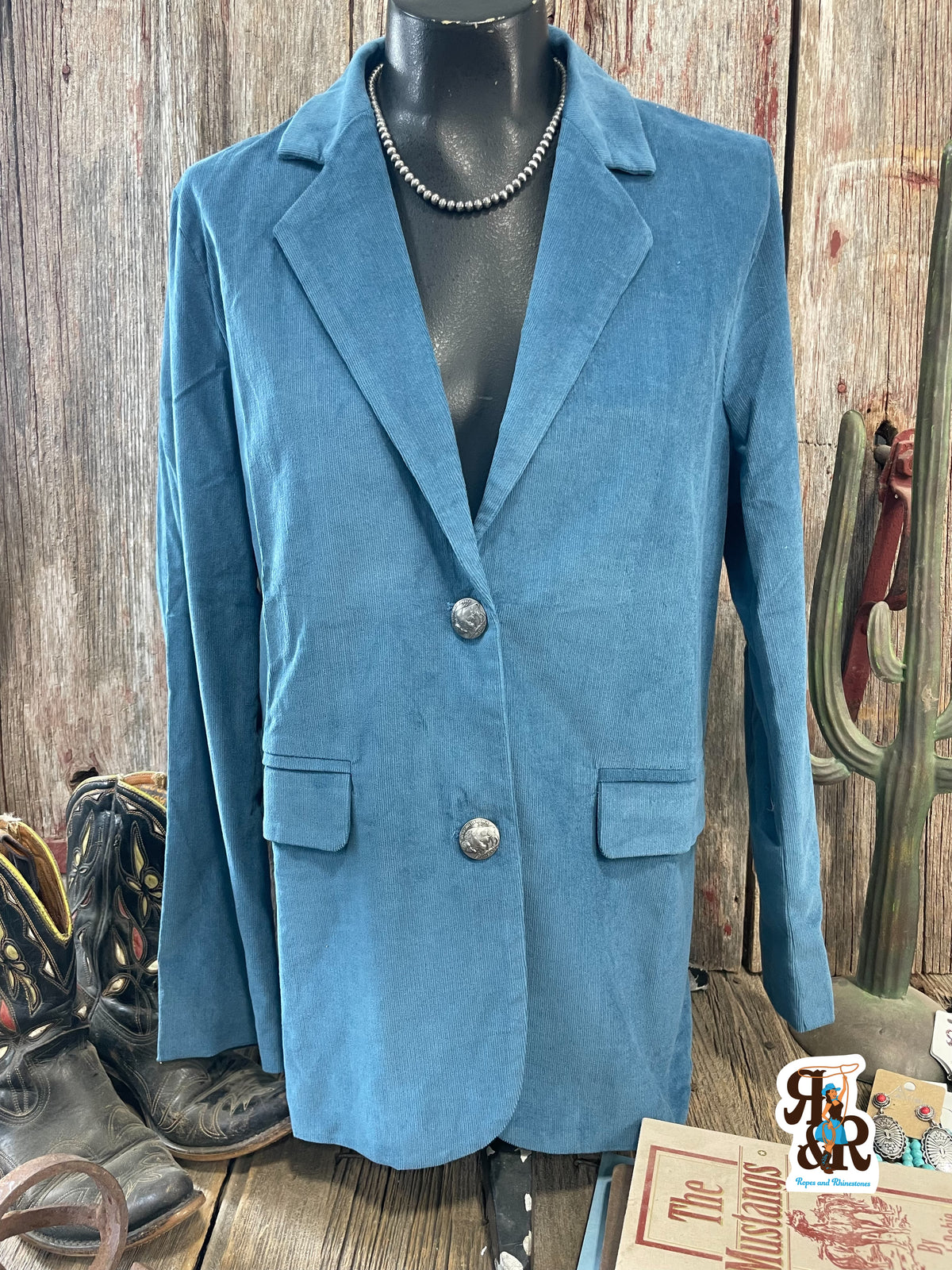 Blue Corduroy Blazer