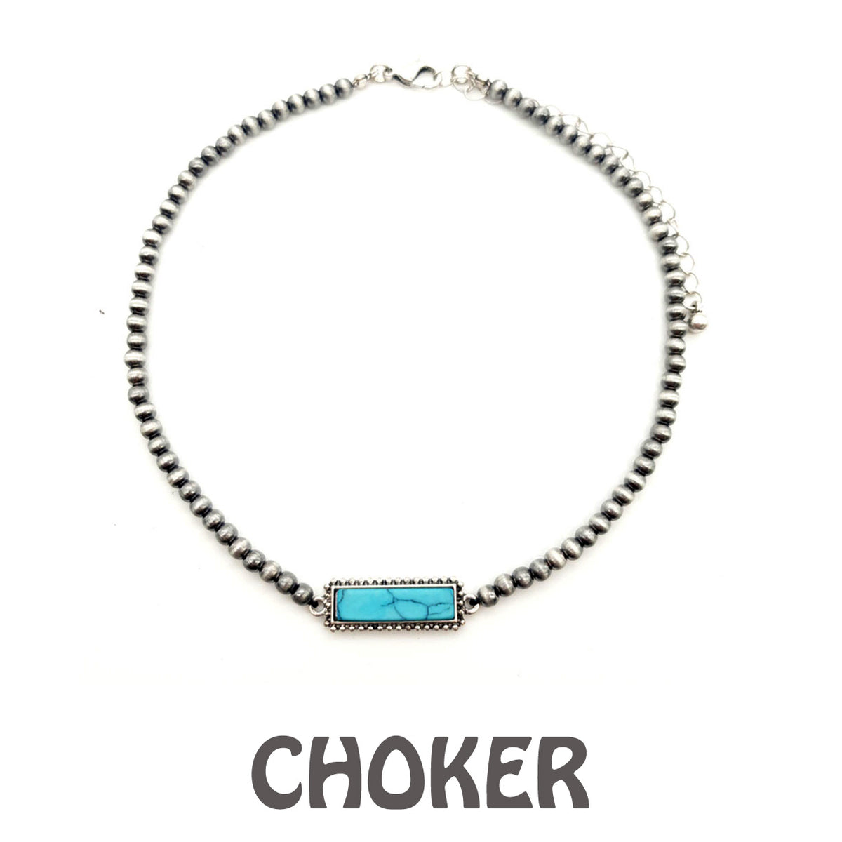 Rectangle Turquoise Bar Choker