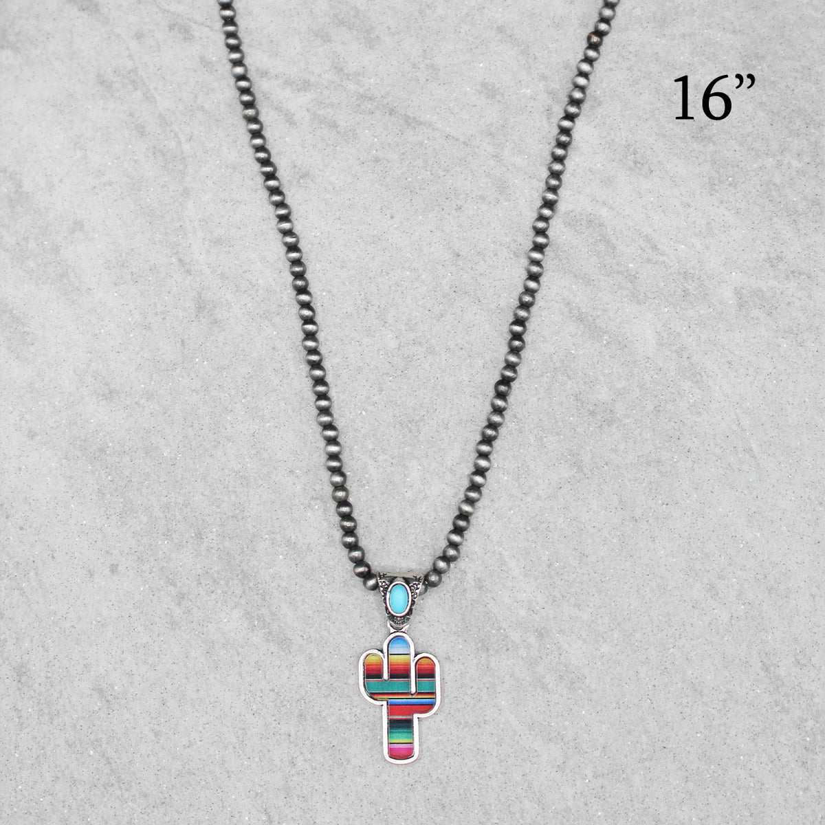 Serape Cactus Necklace