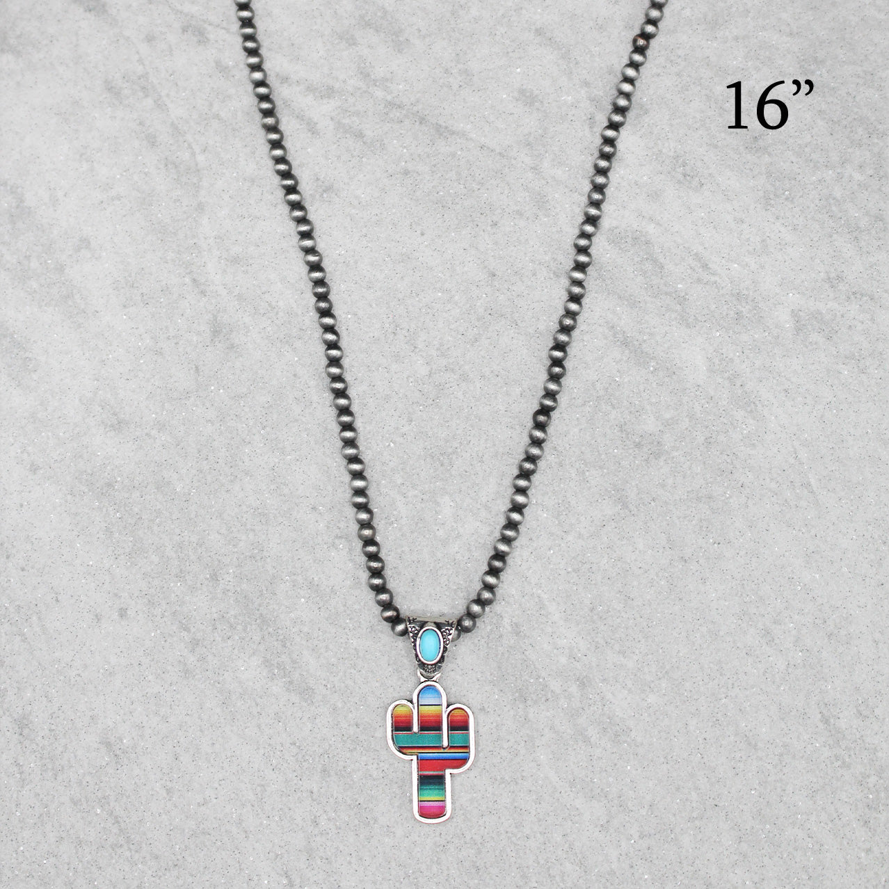 Serape Cactus Necklace