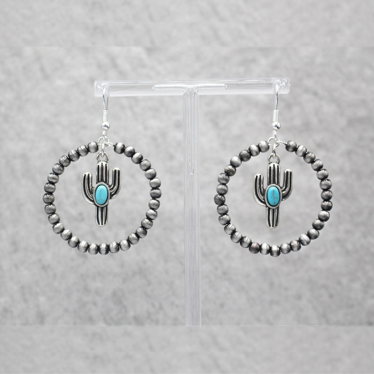 Western Pearl &amp; Charm Hoop Earrings