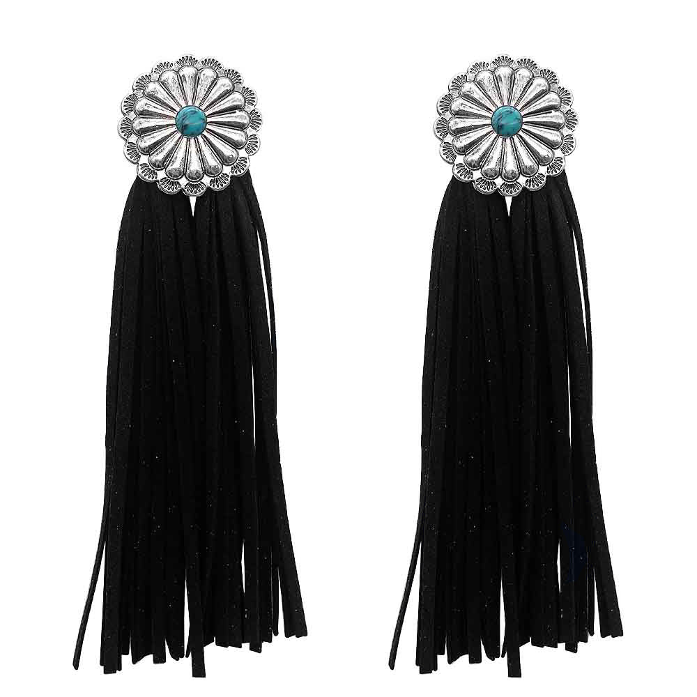 Concho Cascade Tassel Earrings