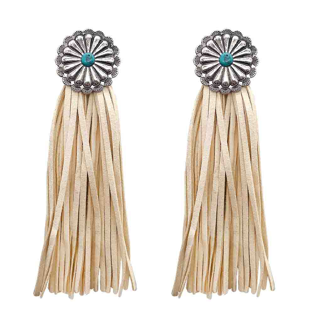 Concho Cascade Tassel Earrings