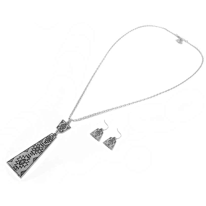 Aztec Stamped Necklace Set
