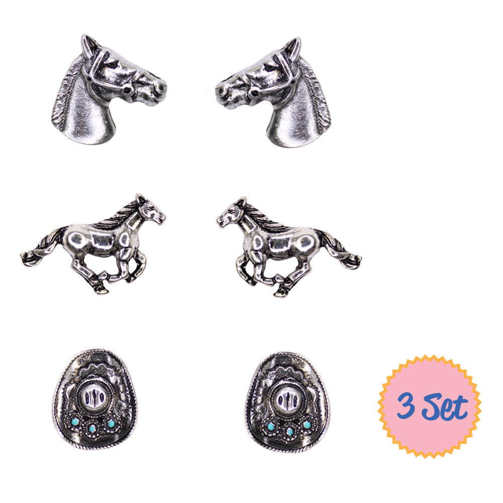 Horses & Cowboy Hats Earring Set