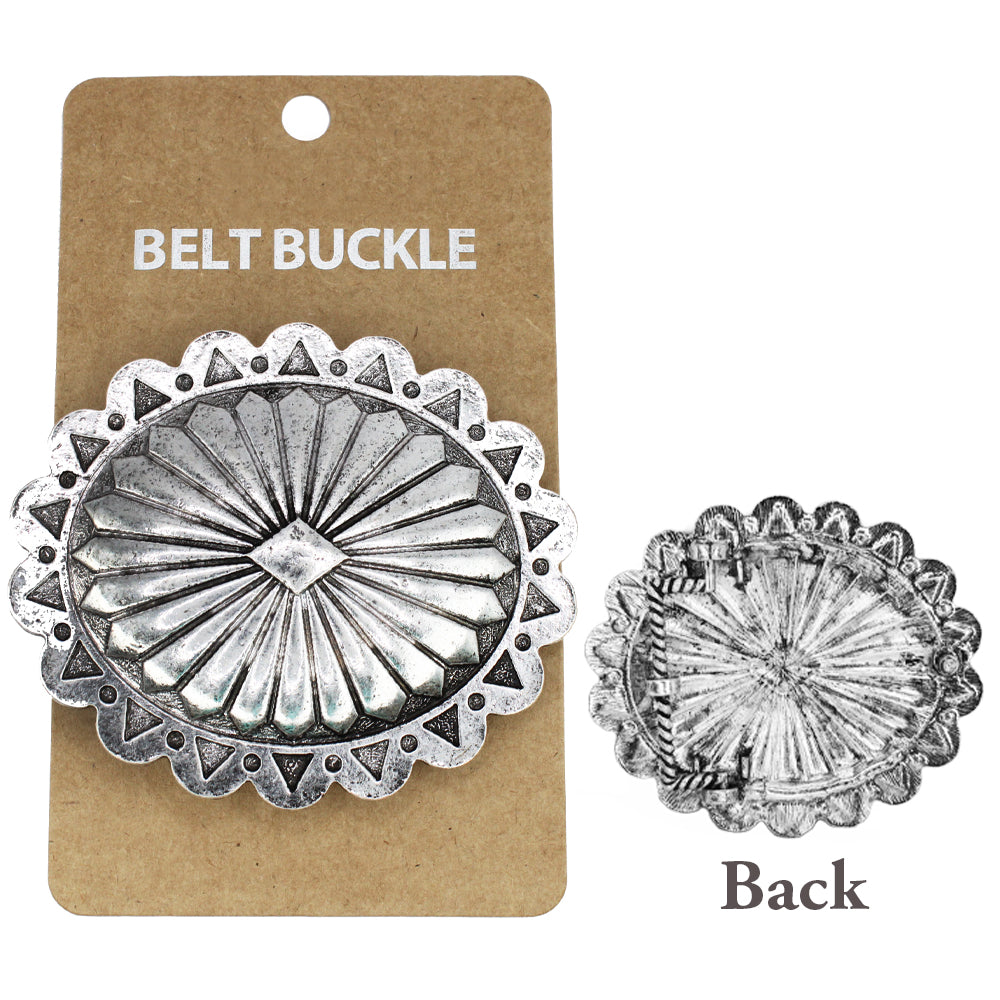 Silver Oval Belt Buckle