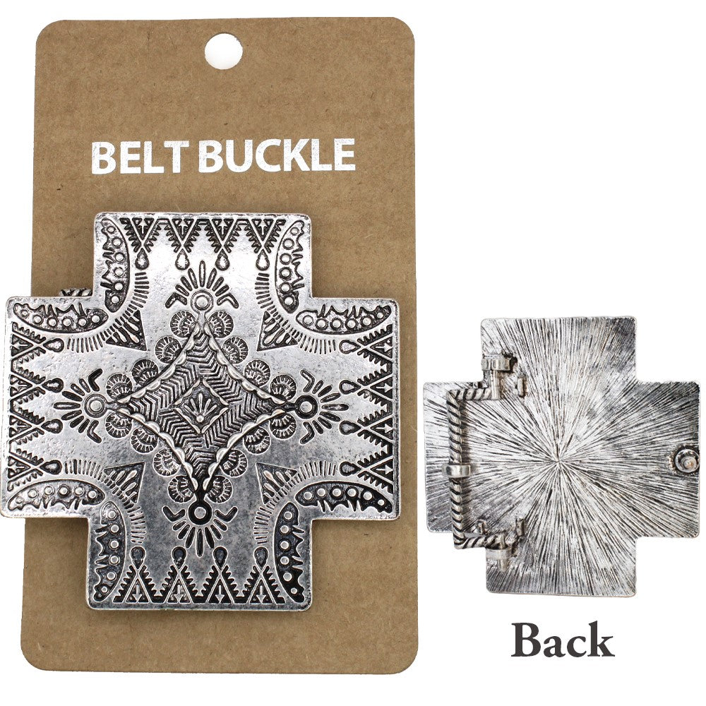 Silver Cross Belt Buckle