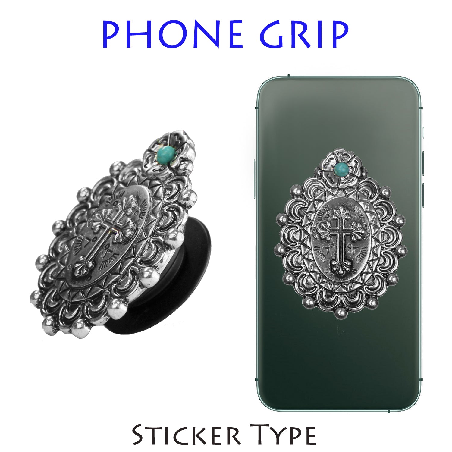 Silver Concho Phone Grip